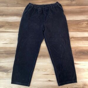 Lands End Women's Corduroy Sport Knit Pants Large Tapered Leg Size L